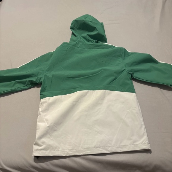 New Balance Uni Color Wind Breaker Jacket Green And White - Picture 3 of 3